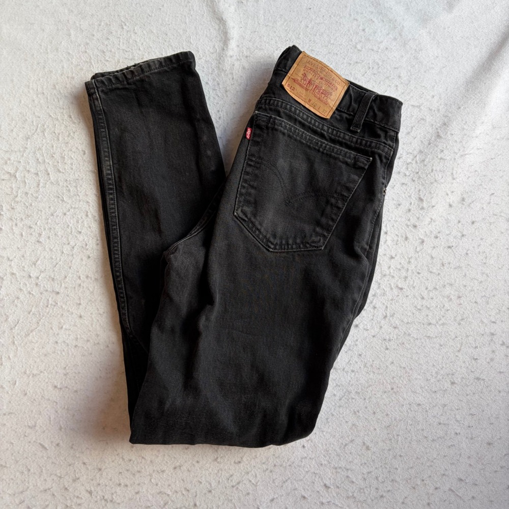 Levis 512 Slim Fit Tapered Leg Jeans Mens 32x32 Black Denim